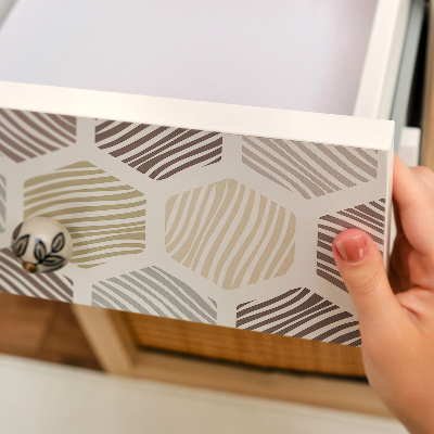 Bútor matrica hatszögletű mozaikmintával