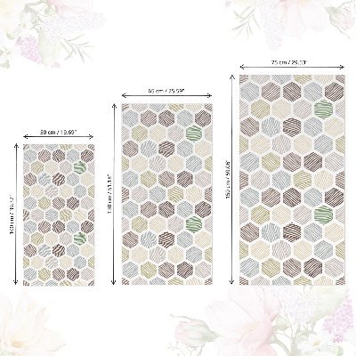 Bútor matrica hatszögletű mozaikmintával