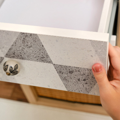 Bútorfólia öntapadós egyszerű mozaikmintával