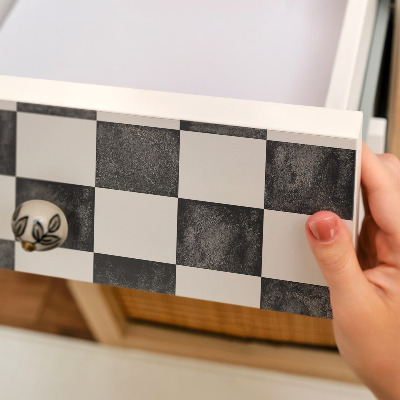 Bútor matrica sakktábla motívummal