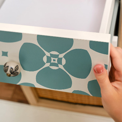 Bútorfólia öntapadós virágos geometriai mintázattal