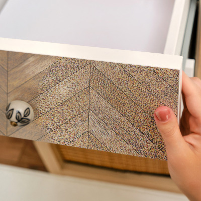 Bútor matrica halszálka mintával fa hatásban