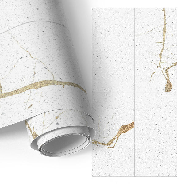 Bútor matrica fehér tányérmintával