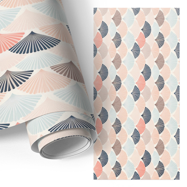 Bútormatrica pasztell színű legyezőmintával