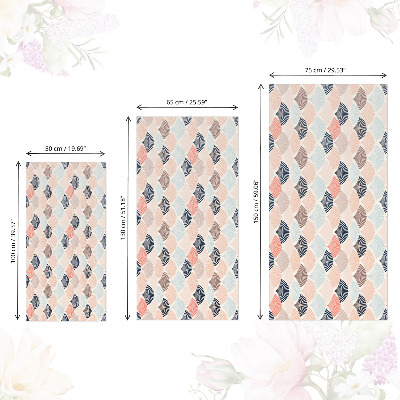 Bútormatrica pasztell színű legyezőmintával