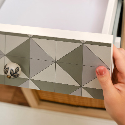 Bútor matrica háromszög alakú mozaikmintával