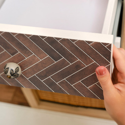 Bútorfólia halszálka mintás téglamintás változat