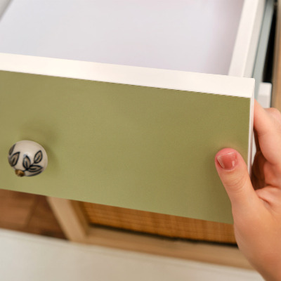 Bútorfólia zöld szüret mintával