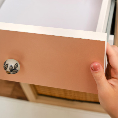 Bútormatrica pasztell narancssárga színben