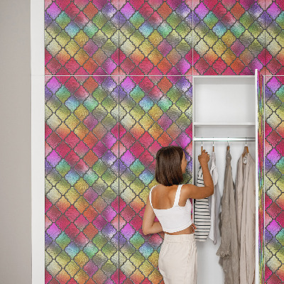 Bútorfólia Szivárványos ólomüveg