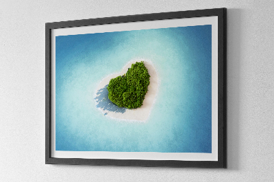 Élő moha kép Szív alakú sziget