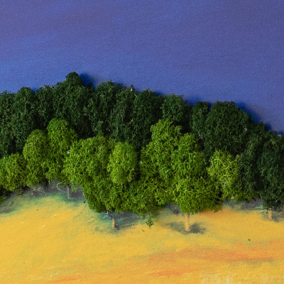 Élő moha kép Kajobraz kék sárga