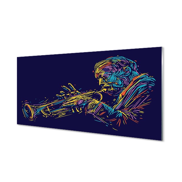 Üvegképek trombita férfi