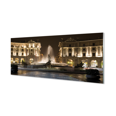 Üvegképek Róma Fountain Square éjszaka