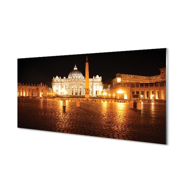 Üvegképek Róma Basilica Square éjszaka