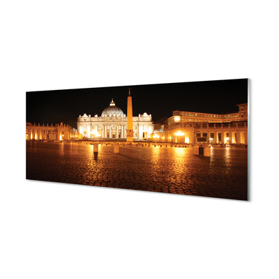 Üvegképek Róma Basilica Square éjszaka