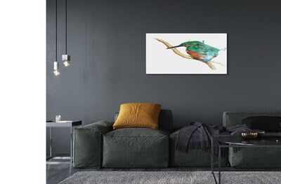 Üvegképek Színes festett papagáj