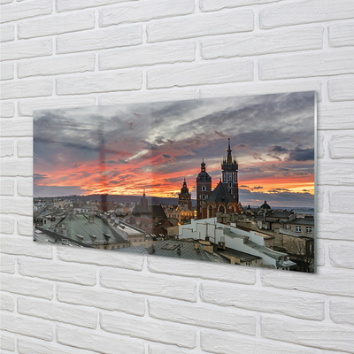 Üvegképek Krakow Sunset panoráma