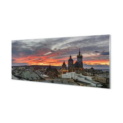 Üvegképek Krakow Sunset panoráma