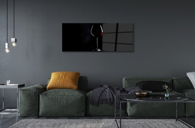 Üvegképek Fekete háttér egy pohár bor