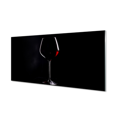 Üvegképek Fekete háttér egy pohár bor