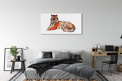 Üvegképek festett tigris