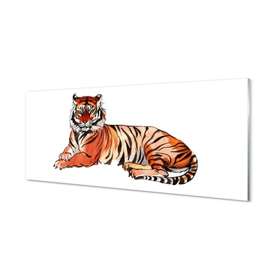 Üvegképek festett tigris