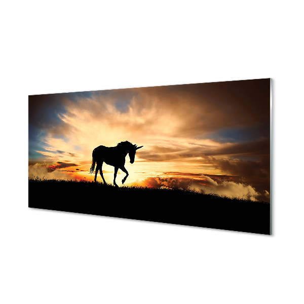Üvegképek Unicorn naplemente