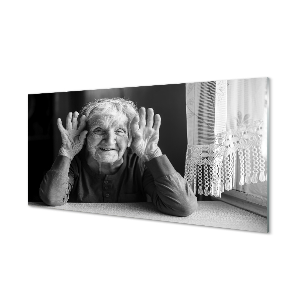 Üvegképek idős asszony