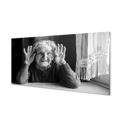 Üvegképek idős asszony