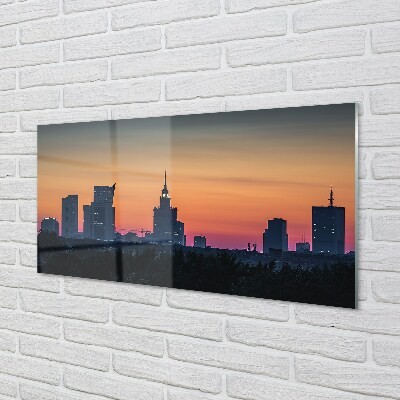 Üvegképek Sunset panoráma Varsó
