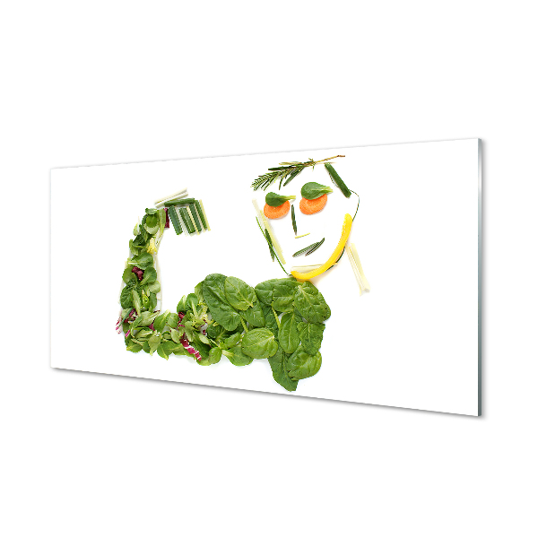Üvegképek Karakter zöldségekkel