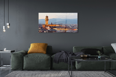 Üvegképek Olaszország Castle naplemente panoráma