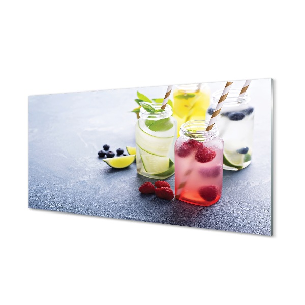Üvegképek Cocktail málna lime citrom
