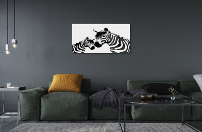 Üvegképek festett zebra