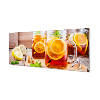 Üvegképek Hideg tea citrus szívószálak