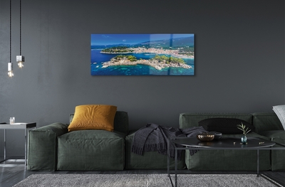 Üvegképek Görögország Panorama tengeri város