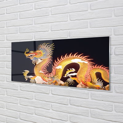 Üvegképek Arany japán sárkány