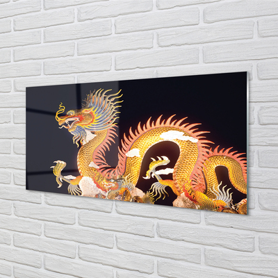Üvegképek Arany japán sárkány