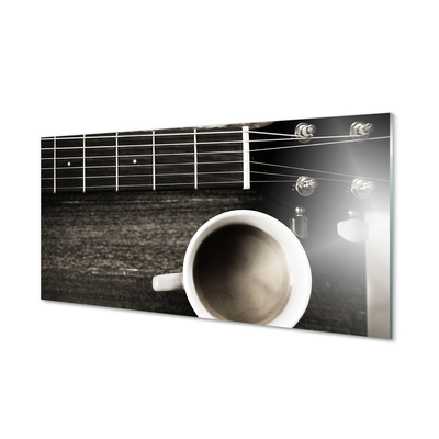 Üvegképek kávé gitár