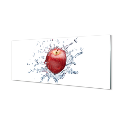 Üvegképek Piros alma a vízben