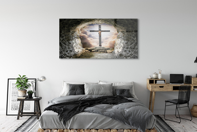 Üvegképek Cave fény kereszt Jézus