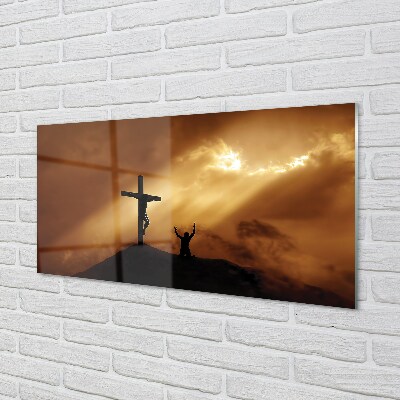 Üvegképek Jézus kereszt fény