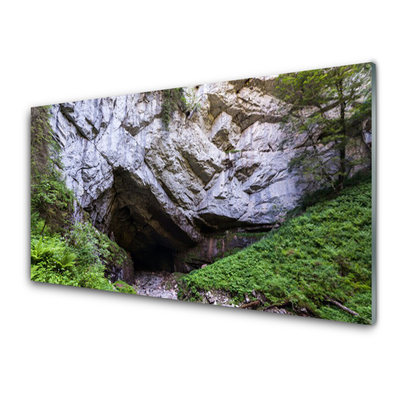Üvegkép Mountain Cave Természet