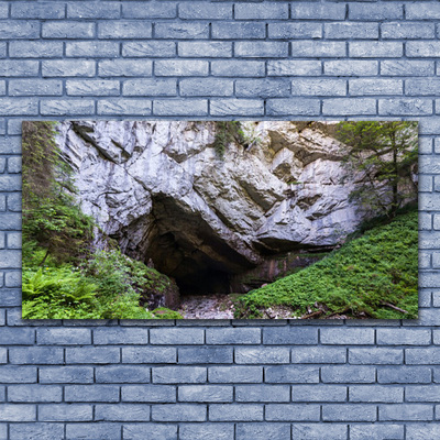 Üvegkép Mountain Cave Természet