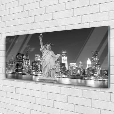 Modern üvegkép Szobor New York