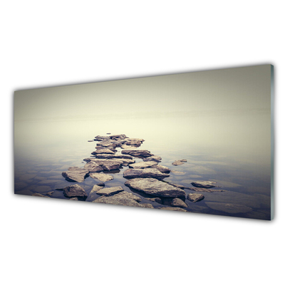 Üvegkép falra Rocks víz táj