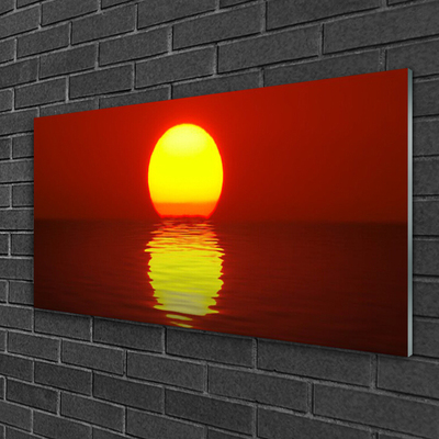 Modern üvegkép Sunset Landscape