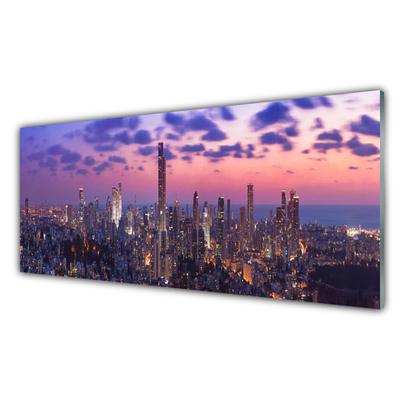 Üvegkép falra Város Felhőkarcolók