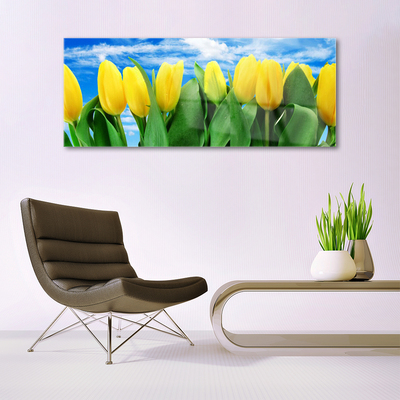 Üvegkép falra tulipán virágok